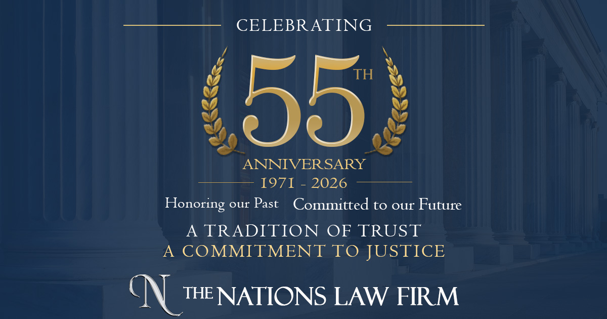 poster for the 55th anniversary of the nations law firm